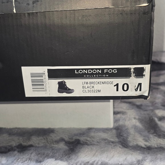 NWB London Fog Breckenridge Boots Black Insulated Waterproof sZ 10 - Picture 6 of 8